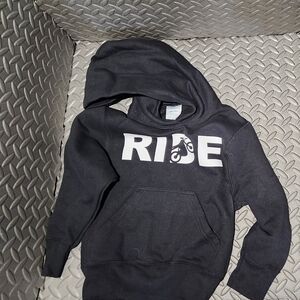 Black 'Ride' Graphic Hoodie